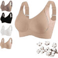 thumbnail image 2 of Expectatioin Wire-Free Non-Marking Skin-Friendly Push-Up Bra, Adjustable Support-Black-4XL(50-100BCD-87.5-95kg), 2 of 11