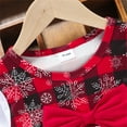 thumbnail image 6 of Afdoent Girls Dresses Christmas Toddler Dress Baby Girl Clothes Outfit Bowknot Plaid Party Dresses 5-6 Years, 6 of 9