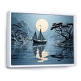 thumbnail image 2 of Designart Boat Oversized framed wall art decor, Boat framed wall Art, Blue Boat composition , Blue Modern White Framed Wall Art, 44x34 inches White Color Frame, 2 of 5