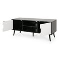 thumbnail image 3 of Noble House Yadiel TV Stand with 2 Doors and 2 Shelves for TVs up to 47", Walnut/White, 3 of 10