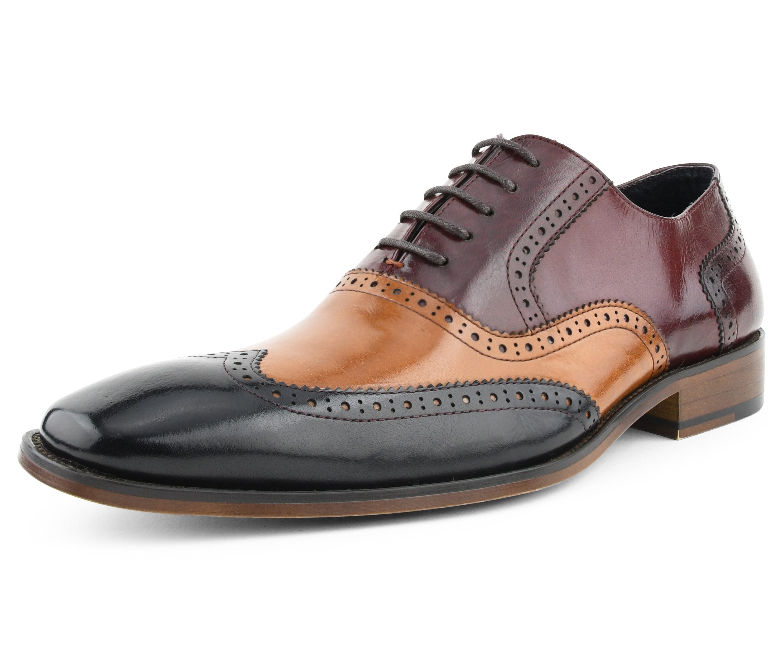 Asher Green Mens Leather Wingtip Lace 