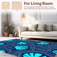 thumbnail image 2 of ODIKA 5'x7' Machine Washable Non-Slip Area Rug, Tropical Monstera Leaf Accent High Traffic Rug, Blue, 449464, 2 of 7