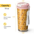 thumbnail image 4 of 18oz Double Drinking Coffee Mug – Vacuum Insulated Stainless Steel Travel Cup with Leakproof Lid, 316 Steel Thermos Tumbler for Hot & Cold Beverages, 4 of 7