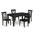 thumbnail image 2 of East West Furniture Weston 5-piece Wood Dining Set with Rectangle Table in Black, 2 of 5