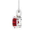 thumbnail image 3 of 2 cctw Pink Tourmaline White Gold Plated Pendant with 16" Box Chain (8.0mm, Round Cut), 3 of 6