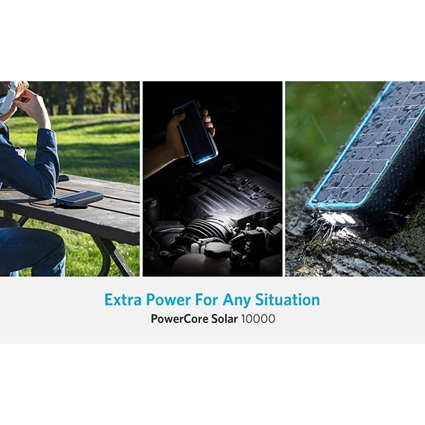 Anker PowerCore Solar 10000mAh Power Bank, 15W USB-C with