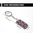 thumbnail image 4 of Goofa Daisies Flowers Printed Rectangular Metal Keychain Bag Charm Floral Charm for Purse Keys Metal Keyring Gift for Women Accessories, 4 of 7