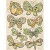 K & Company Wild Saffron Grand Adhesions Embellishments, Glitter Butterflies