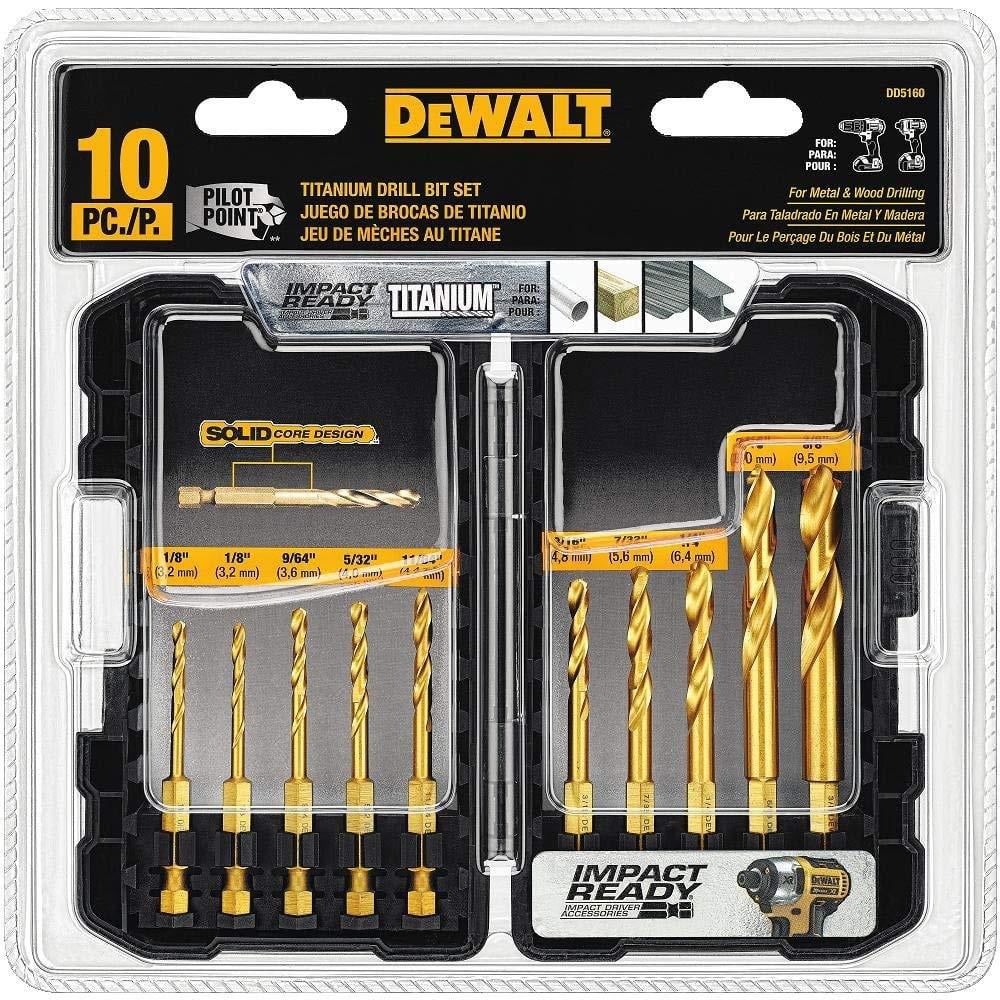 from 1 mm to 11 mm Bits for Dewalt Extreme Metal in 10 Pack pieces 