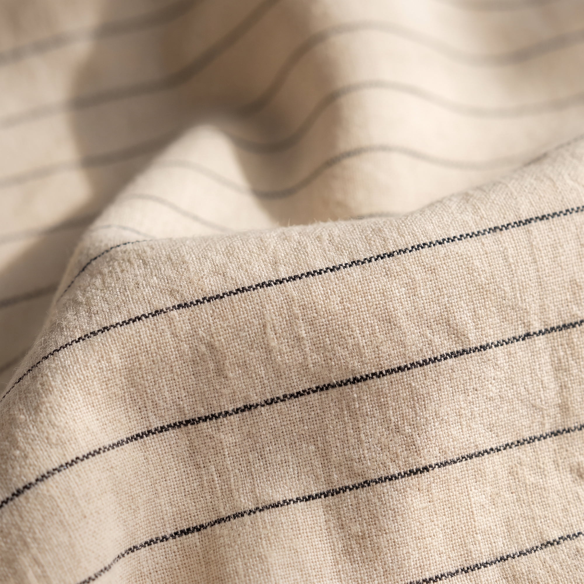 Unique Bargains 2 Pack Fine Stripe Throw Pillow Covers Cotton Blend Cases Beige 18"x18"