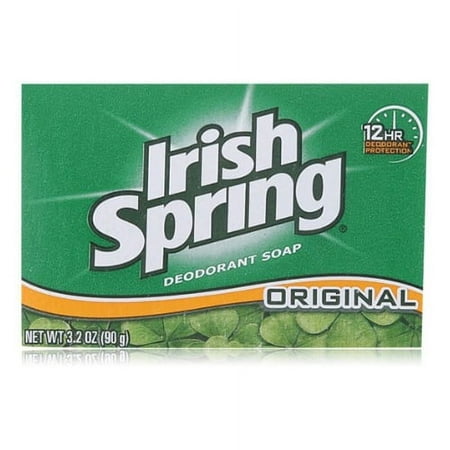 Irish Spring Deodorant Bar Soap, Original - 3.2 Oz, 2 Pack
