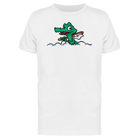 Crocodile Taking A Bath Tee Men's -Image by Shutterstock