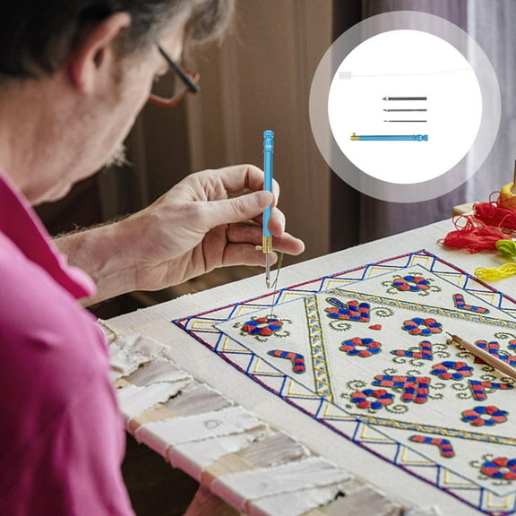 WEAVILUX punch needle supplies Embroidery Needle Punch Kit Steel 1 Beginners and Craft Work Classes