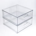 thumbnail image 3 of Mainstays Large Clear Plastic Pull-Out Closet Organizer Drawer, 14 in x 13.78 in x 5.5 in, 3 of 8