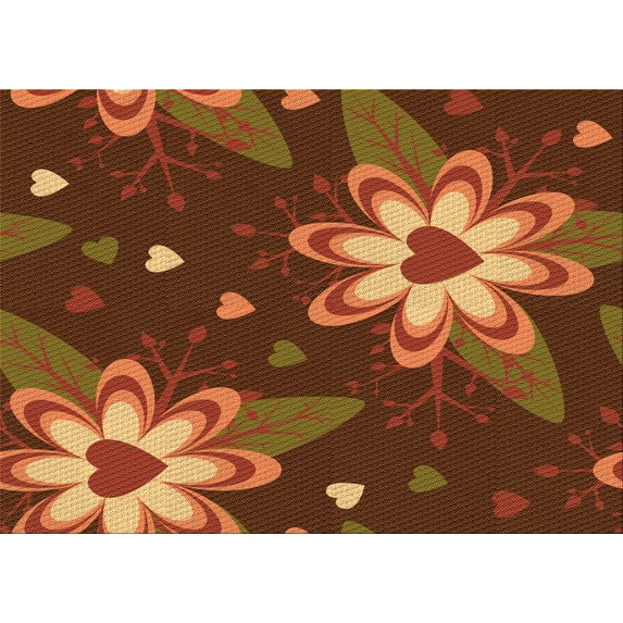 Ahgly Company Machine Washable Indoor Rectangle Transitional Saffron Red Area Rugs, 2' x 4'