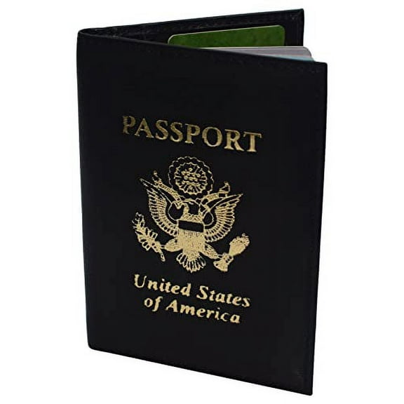 Marshal Slim RFID Blocking Leather Passport Holder Travel Bifold Wallet For Men