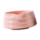 thumbnail image 3 of Cuenco de cerámica para mezclar matcha, vajilla japonesa para preparar matcha, portátil. rosa, 3 of 9