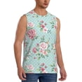 thumbnail image 2 of Fotbe Men's Vintage Floral Print Men's Sleeveless Muscle Tank Tops Casual T-Shirts for Gym Workout Beach-Medium, 2 of 8