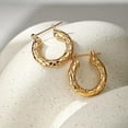 thumbnail image 4 of Gold Hoop Earrings 14K Gold Plated Huggie Hoops Twisted Croissant Earrings Small Hoop Earrings for Women Jewelry Gifts, 4 of 7
