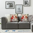 thumbnail image 3 of Nawypu  Red Bird Throw Pillow Covers Set of 2 Sparrow Couch Pillow Cases Square Cushion Cover for Home Bed Sofa Decorative, 3 of 6