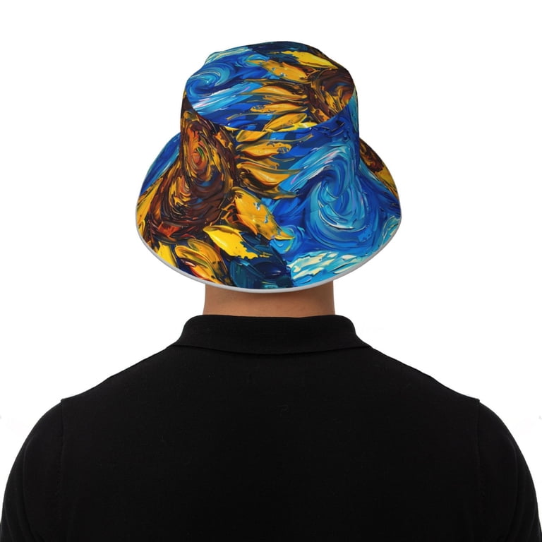 Daiia Sunflower Starry Night Vibes Pattern Bucket Hat  display picture 1