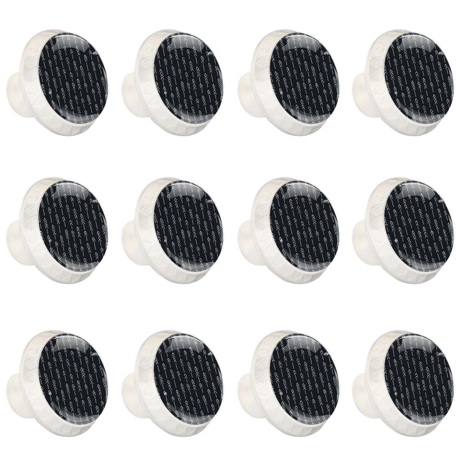 12 Pcs Geometric White Arrows Knobs for Kitchen Cabinet Cupboard ...