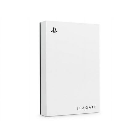 Seagate - Game Drive for PlayStation Consoles 2TB External USB 3.2 Gen 1 Portable Hard Drive with Blue LED Lighting - White