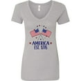 thumbnail image 3 of Inktastic America Est 1776 4th of July Women's V-Neck T-Shirt, 3 of 5