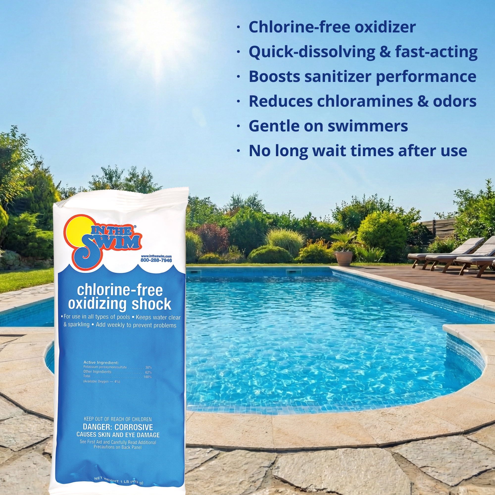 In The Swim High-Usage Pool Maintenance Kit – Chlorine-Free Shock, Pure Clear Enzyme, Water Clarifier - Crystal Clear Pools - Starter HUMK_Starter
