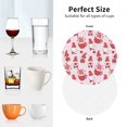 thumbnail image 6 of Lsque Valentine Gnomes Pattern 4" Drink Coasters Set of 4, PVC Leather Absorbent Coasters, Table Coaster Set Decorative Coffee Cup Coasters Housewarming Gift -Round Shape, 6 of 6