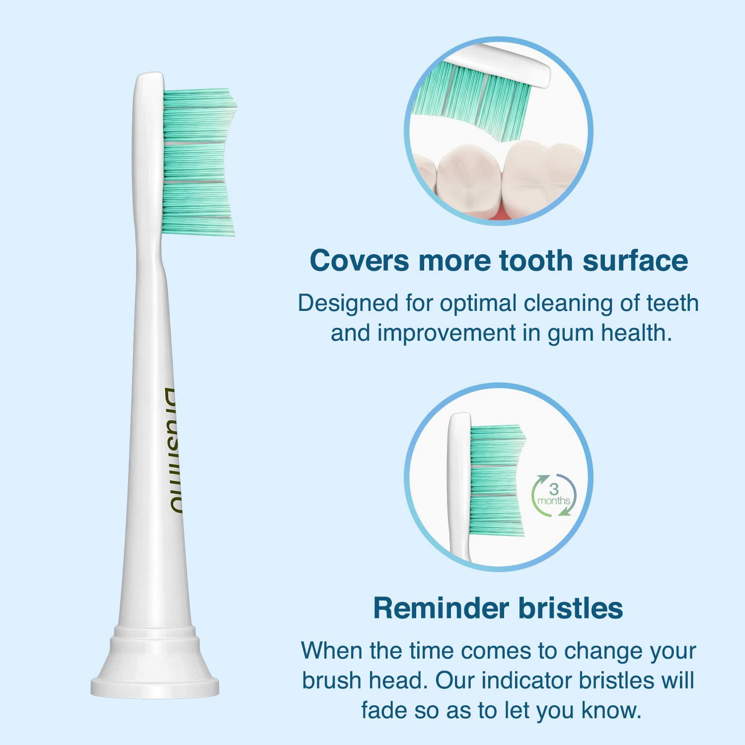 Brushmo Replacement Toothbrush Heads Compatible with Sonicare Electric  Toothbrush 8 Pack - Walmart.com