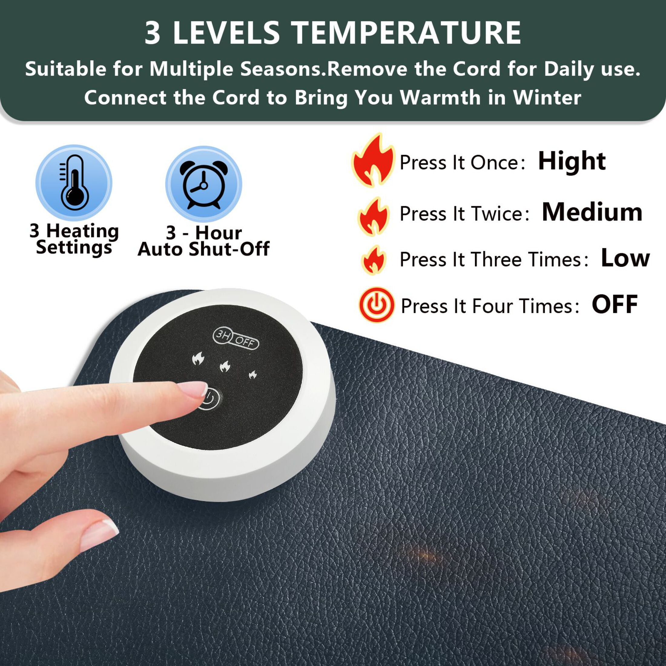 Wobogo Burning Basketball Heated Mouse Pad Extra-Large Desk Mat With 3 Heating Levels and 3-hour Auto Shut-Off Protection Ideal for Computer Keyboards Home Office Hand-warming Essential 31.5in × 13in