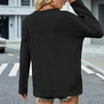 thumbnail image 5 of Lovskoo Sweaters for Women Casual Loose Long Sleeve Knitting Round Neck Sweater Blouse Tops Black, 5 of 8