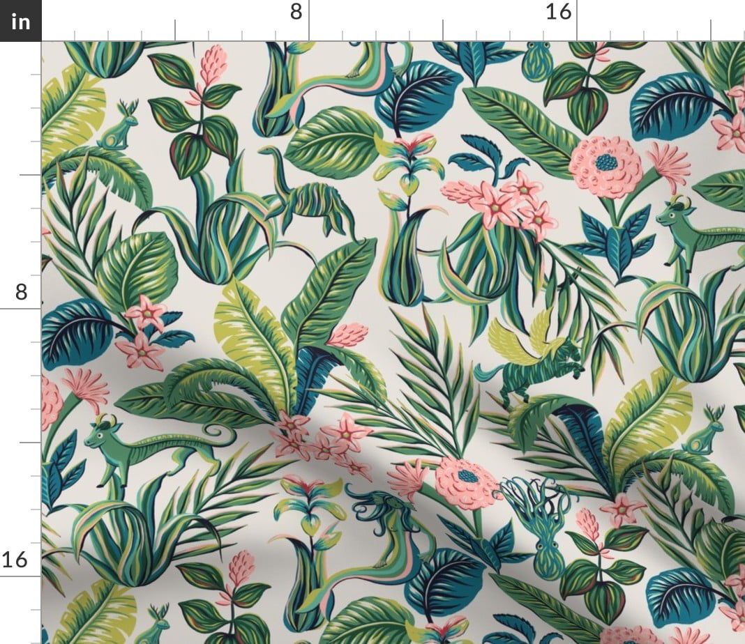 Fabric By The Yard Spoonflower My Design Hawaii Flowers Hand Drawn 
