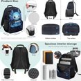 thumbnail image 5 of Garronmavis Backpack Set for Kids Large Capacity School Backpack with Lunch Box, Soft Pencil Case and Water Bottle Covers，Elementary Primary School Bag with Adjustable Straps Reading Axolotl Print, 5 of 8