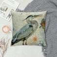thumbnail image 2 of Nawypu Farmhouse Burlap Pillow Covers Watercolor Heron Square Cushion Covers for Sofa Couch Bed Chair Home Decoration, 2 of 5