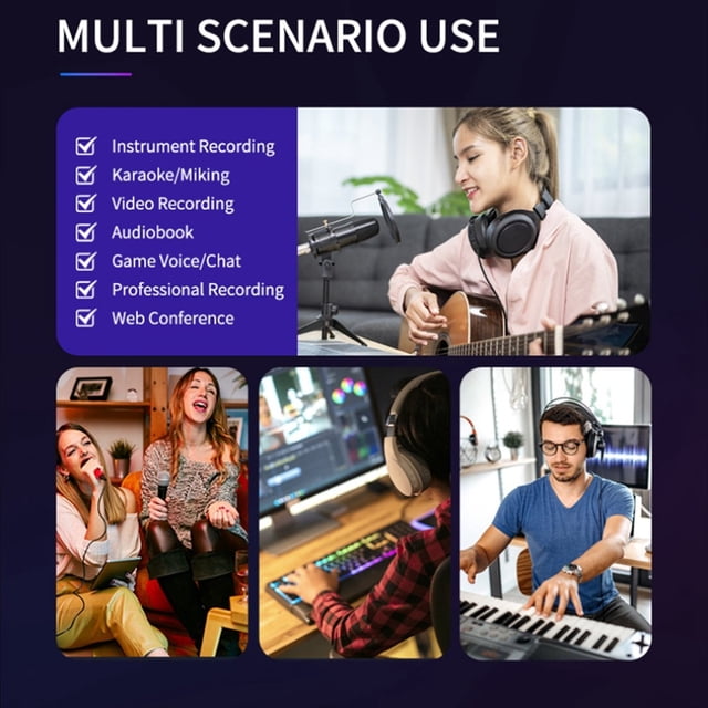 Interfaz de Audio Profesional de 36 Bits, 384 KHz, 2 Entradas y 2 Salidas, Tarjeta de Sonido USB, Grabación para Estudio de Música, Micrófono, Mezclador DJ