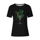 thumbnail image 3 of Mujeres Manga Corta de Verano Tops Impreso Sudadera Casual, Cuello Redondo Blusa Ligera para la Primavera Y el Verano, 3 of 4