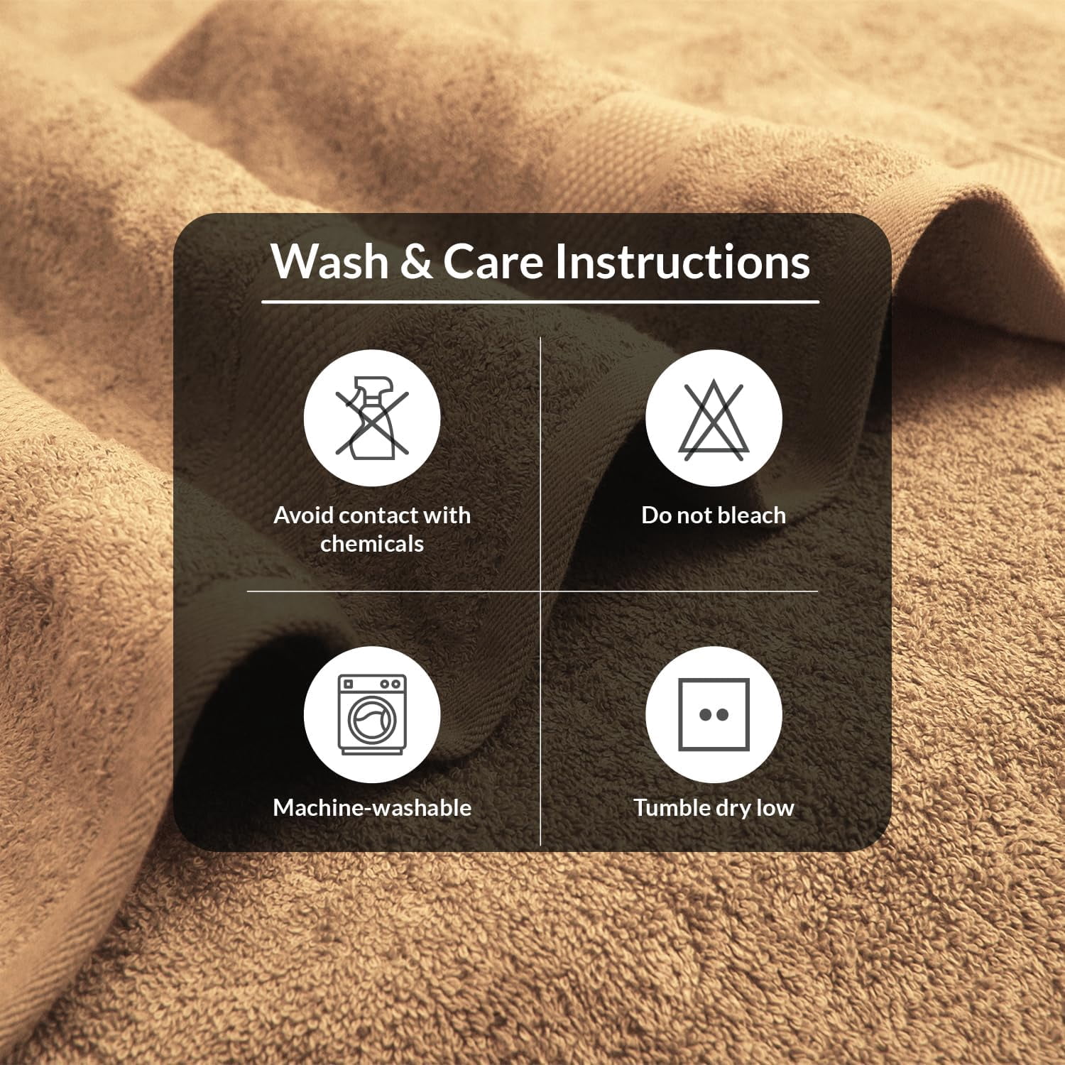 Infinitee Xclusives Premium Sand Bath Towels - Pack of 4 - 27 x 54 inches