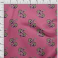 thumbnail image 4 of oneOone Cotton Flex Pink Fabric Leaves & Clover Diy Clothing Quilting Fabric Print Fabric By Yard 40 Inch Wide, 4 of 6