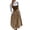 Coffee, variant on Women's German Dirndl Dresses Sleeve Square Neck Tie Waist Front Zipper Midi Dresses with Pockets for Oktoberfest Carnival Vacation Black