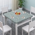 thumbnail image 3 of Pioneer Flower Floral Print Pattern Square Fitted Tablecloth with Elastic Edge,Square Table Cover,Washable Elastic Table Cover for Home Kitchen Party Decor 34"x34", 3 of 6