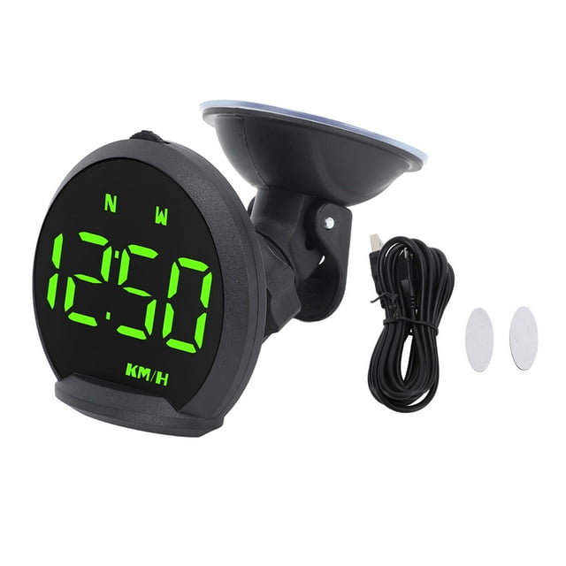 GPS HUD Dirección de velocidad Distancia de conducción Alarma de exceso de velocidad Velocímetro GPS LED universal multifuncional para vehículos