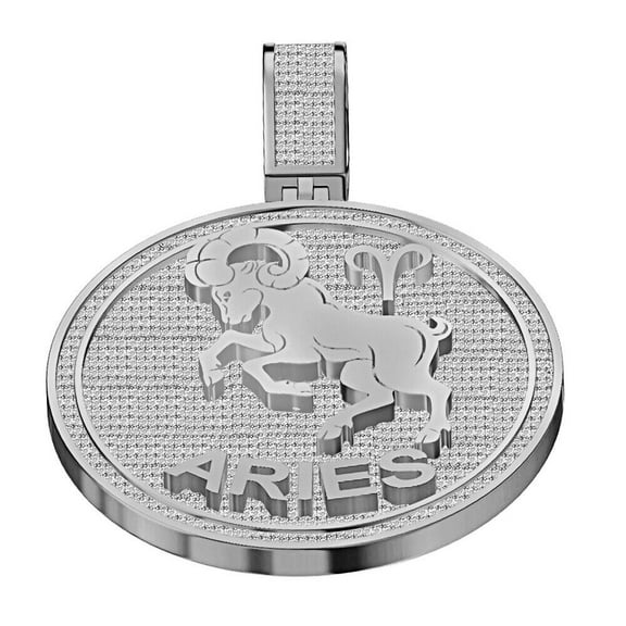 Genuine 2.50 Ct. VVS1 Natural MOISSANITE Diamond Zodiac Sign Aries Charm Pendant