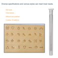 thumbnail image 4 of Sellos Artesanales De Cuero Herramienta De Repujado De Cuero 32pcs Sellos Artesanales De Cuero Aleación De Zinc DIY Estampado Tallado Relieve Molde Mango Herramientas Kit ANGGREK 12345678, 4 of 8