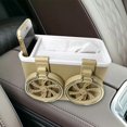 thumbnail image 2 of Caja de almacenamiento para reposabrazos de coche con portavasos, caja para bebidas y café amarillo beis, 2 of 8