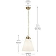 thumbnail image 5 of 52662CPZ Kichler Lighting Marsailli - 1 Light Pendant-19.75 Inch Tall and 15.75 Inch Wide-Champagne Bronze Finish-Cased Opal Glass Color, 5 of 7