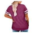 thumbnail image 5 of Casual Summer Tops for Women V Neck T Shirts Short Sleeve Tunic Tops Loose Fit Women's Striped Strappy V-neck Color-Plaid T-shirt, 5 of 5