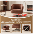 thumbnail image 4 of Toauuo Cuddle Style Swivel Sofa Chair - Leisure Accent Chair for Balcony, Study, Living Room, 4 of 15