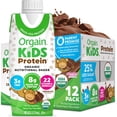 thumbnail image 1 of Organic Kids Nutritional Protein Shake, Chocolate, Healthy Kids Snacks, 8g Dairy Protein, 3g Fiber, 22 Vitamins & Minerals, No Soy Ingredients, Gluten Free, Non-GMO, 8.25 Fl Oz (Pack of 12), 1 of 5